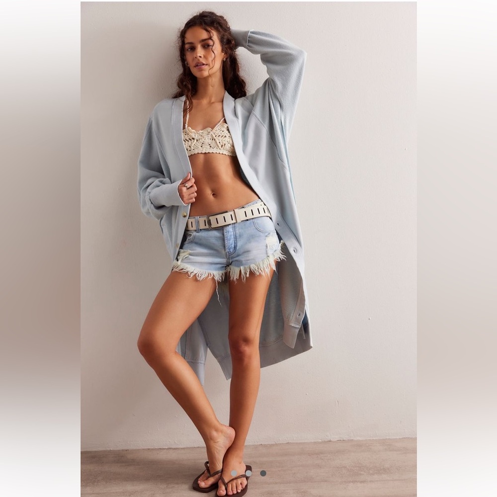 We The Free Light Blue Cardigan